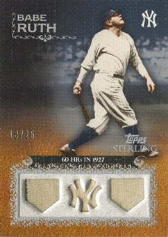 2005-2011 Topps New York Yankees Greats Insert and Relic Cards Collection (5 Different) Including Gehrig and Ruth